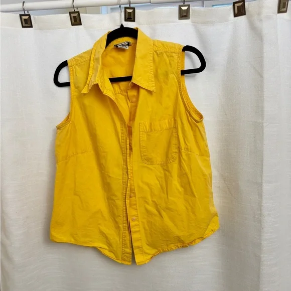 SET! Yellow Button-Up + Denim Midi Skirt Set | Size M Top / Size 6 - Picture 11 of 15